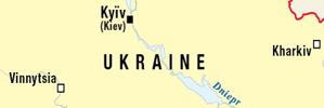 Carte de l'Ukraine 2022